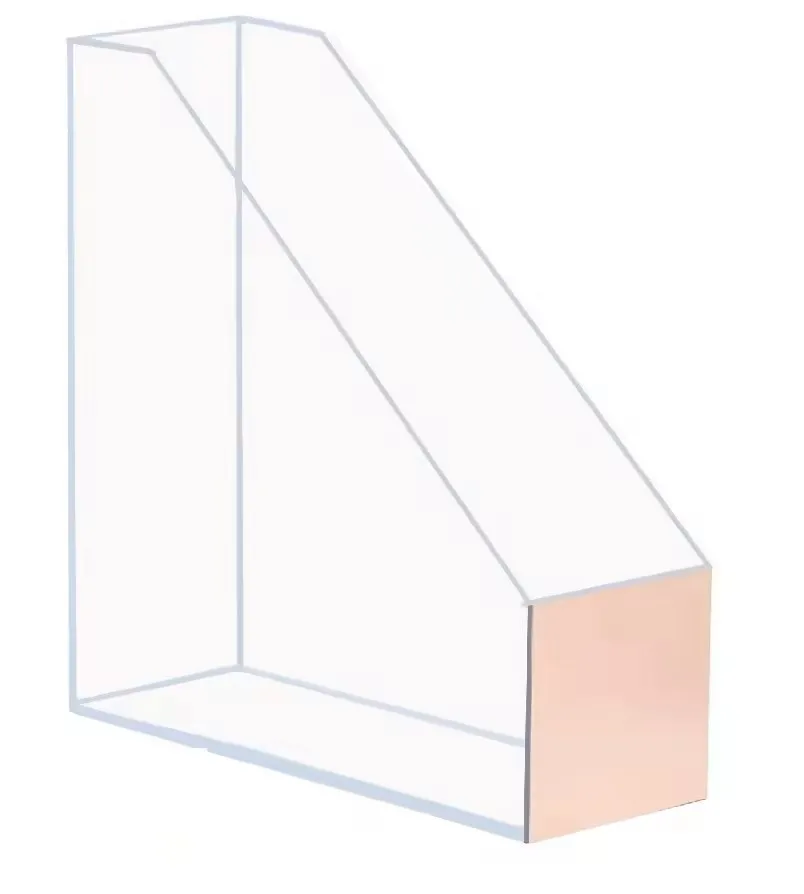 Elegant Office Desk Organizer with Glossy Black Acrylic Finish and Rose Gold Magazine Holder for Export