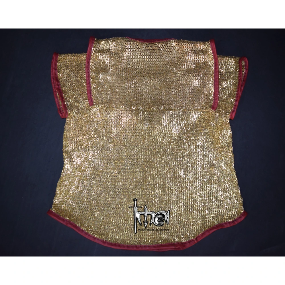 Brass Lorica Hamata Medieval Armory Jacket Silver Polished Armor Costume Jacket