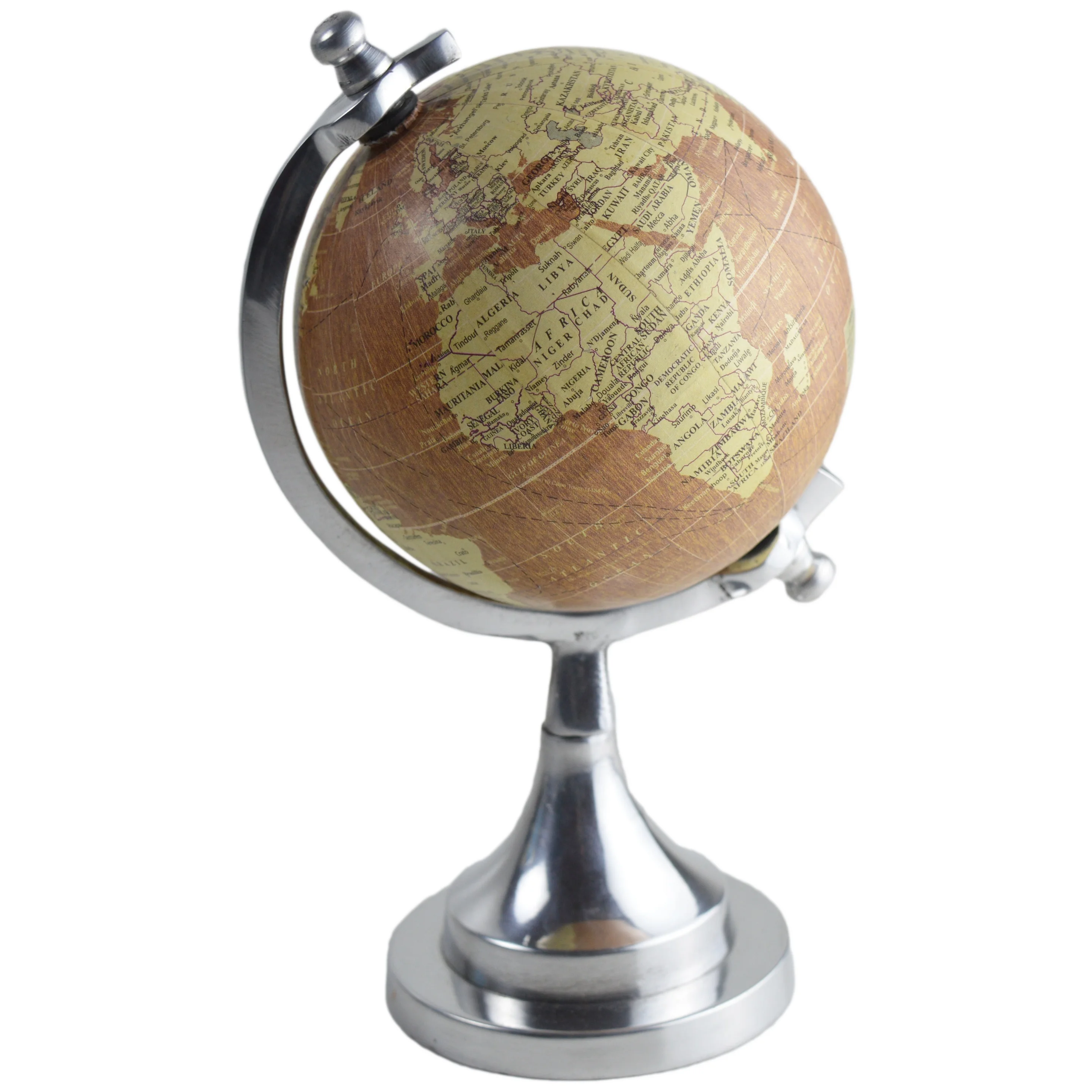 Trending Silver And Black Painted World Map Globe With Stand Tableware Globe For Office Lab And School Designs Geography