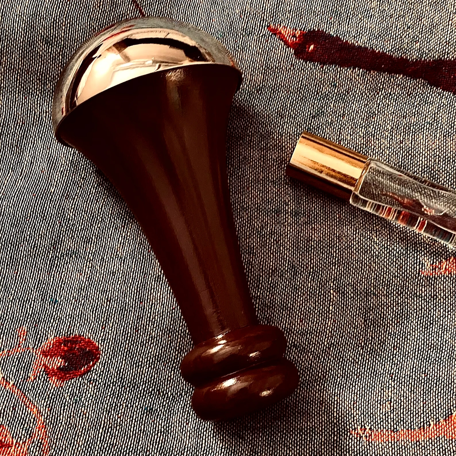 Best Quality TCM Double Side Kansa Wand Massager With Teak Wood Handle Detoxification Deep Relaxation Natural Brown Personalcare