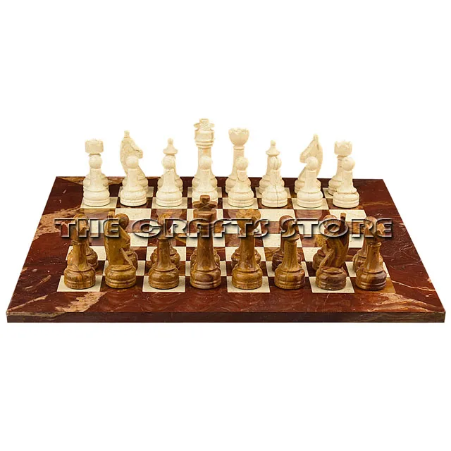 Luxury Handmade Compact Chess Set Christmas Day Gift Handcrafted Chess Pieces And Board Game Set For Export
