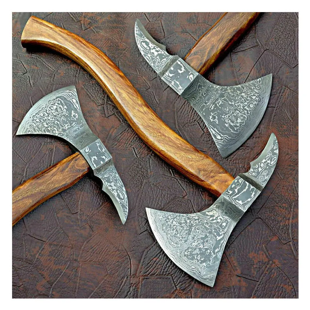 Hand Forged Large Viking Hand Engraved Pattern Hunting Hatchet Axe Felling Splitting Axe For Camping Survival And Outdoor