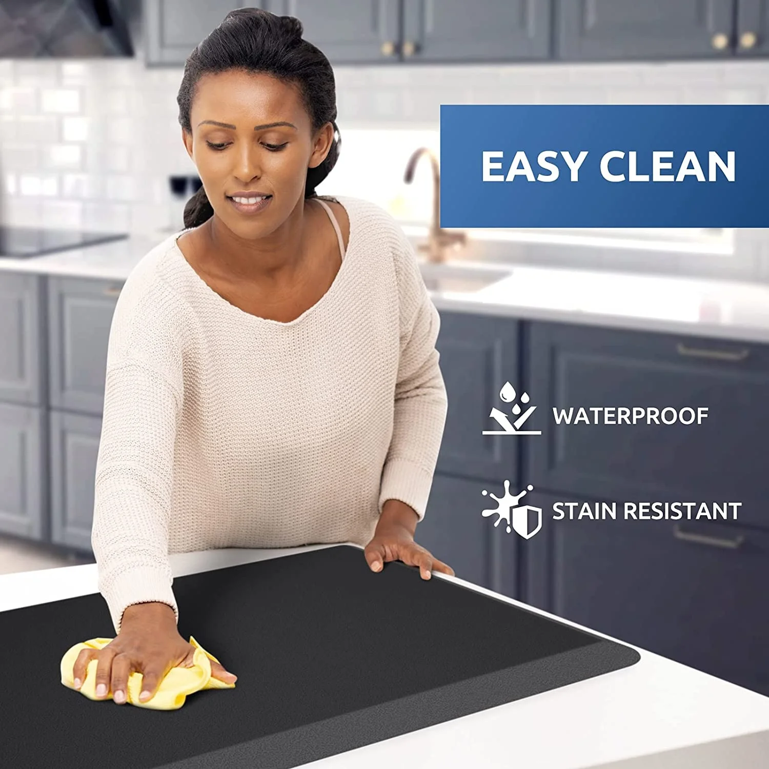 Waterproof Non Slip Anti Fatigue Kitchen Rug Standing Desk Mat Comfort Floor Mats for Kitchen House Sink Office