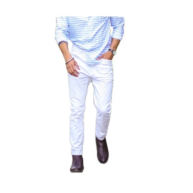 Style Fashion jeans men Denim Pants skinny jeans Trousers For Men new design gray color painted jean