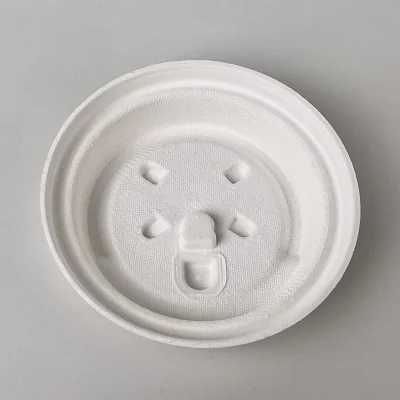 Zhiben 90mm hot drink packaging wholesale eco coffee lid for biodegradable bamboo pulp compostable cup lid paper cups lids