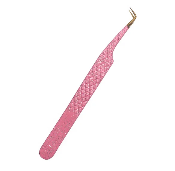 High Quality 90-Degree Eyebrow Tweezers for Eyelash Extension Pointed Tip Product Name Eyelash Extension Tweezer