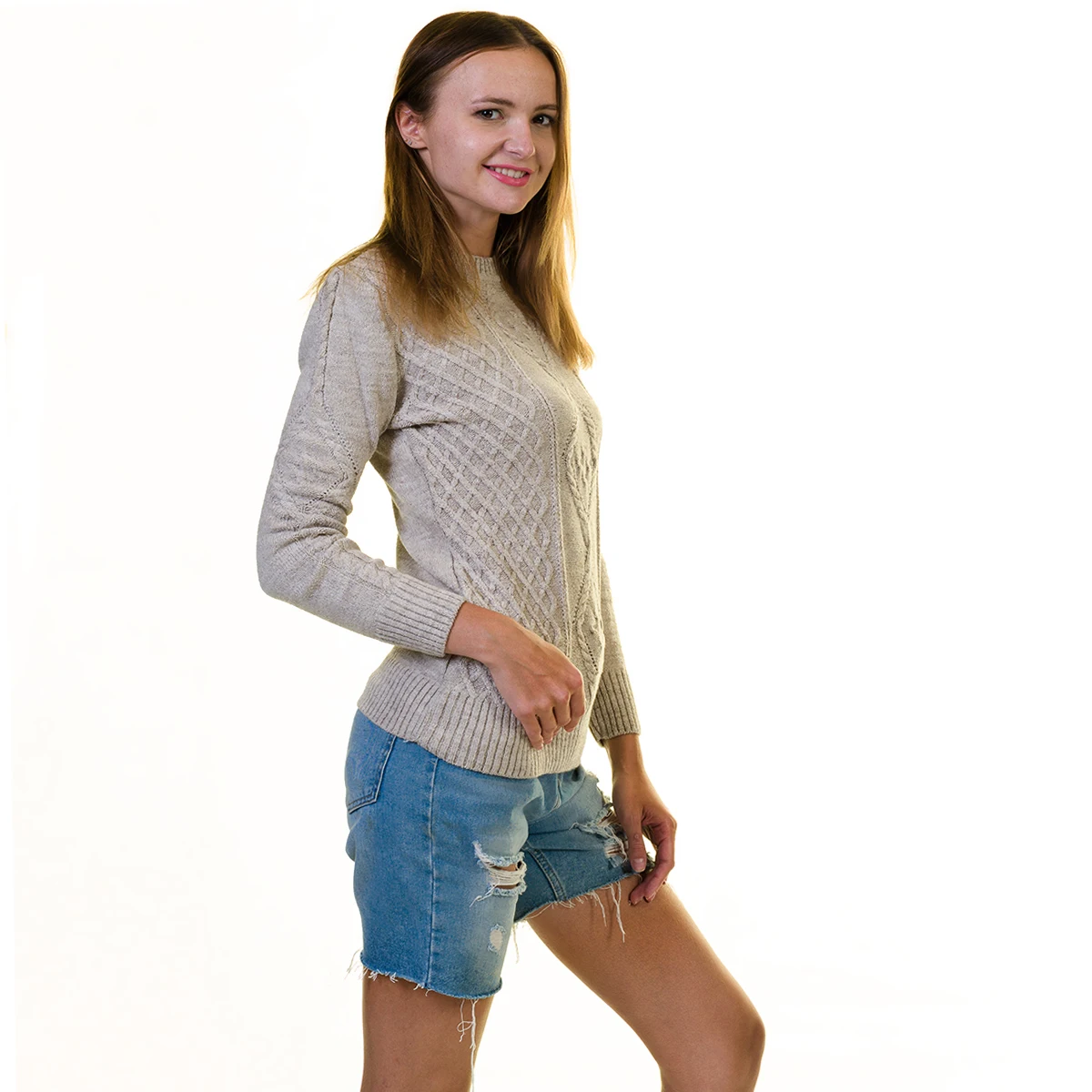 Silver Gray Winter Casual Long Sleeve Womens Sweater Dress Clothing agile supply chains Plain Premium FEDEX Computer Knitted