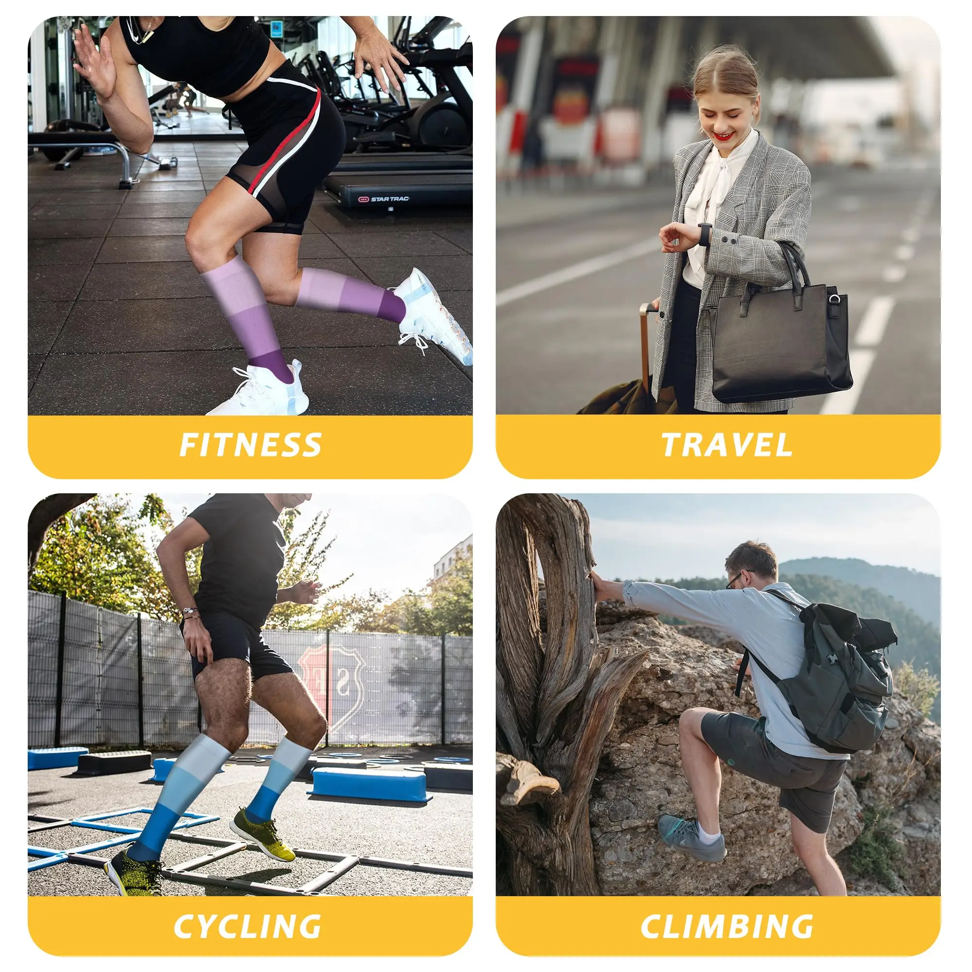 2025 Custom Manufacturer Solid Colored Cotton Travel Nylon Cute Compressed Leg Long Seamless Sports Compression Socks