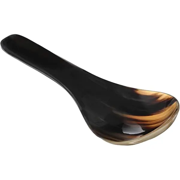 TOP SELLING Buffalo Natural Horn Spoon coffee spoon and home and kitchen for tabletop spoon for eggs caviar coffee or tea Use