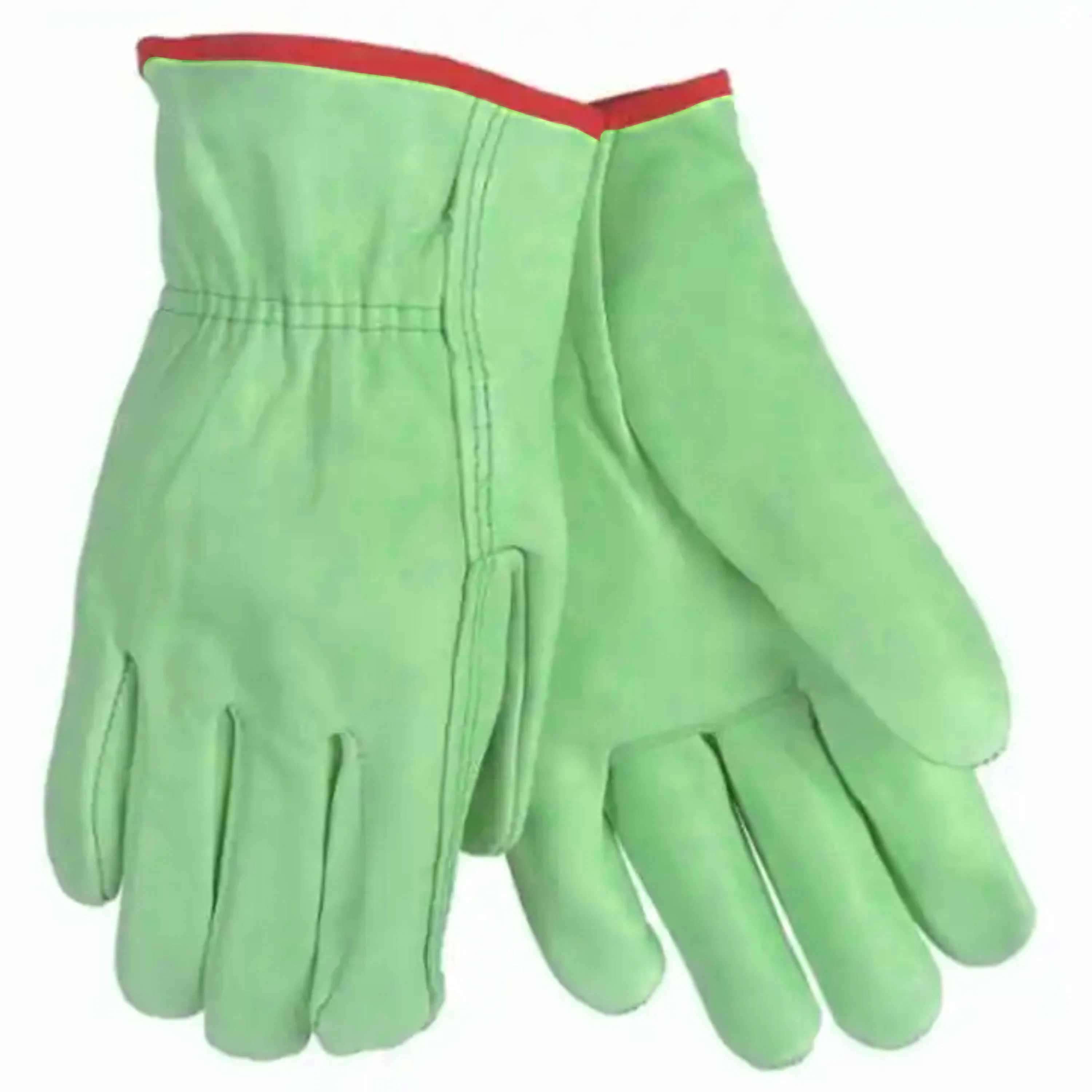 Economy Grade Drivers Gloves with Cowhide Grain Leather Palm Leather Industrial Safety Gloves for Labor and Construction Safety