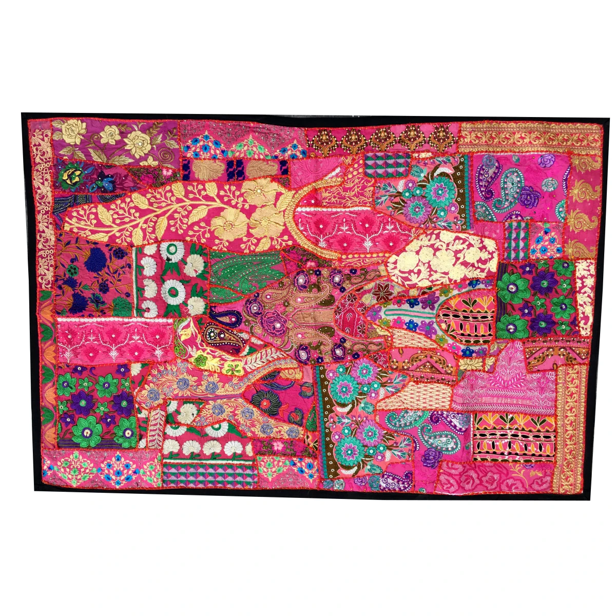 Amazing Indian handmade traditional wall hanging patchwork tribal home decor ethnic table runner