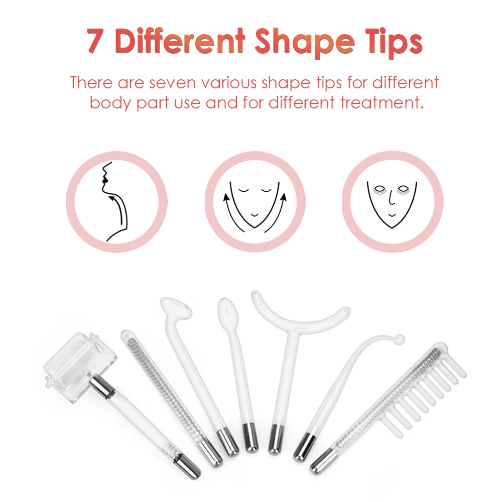 Synogal Professional mini 7 in 1 galvanic ozone acne removal high frequency facial device