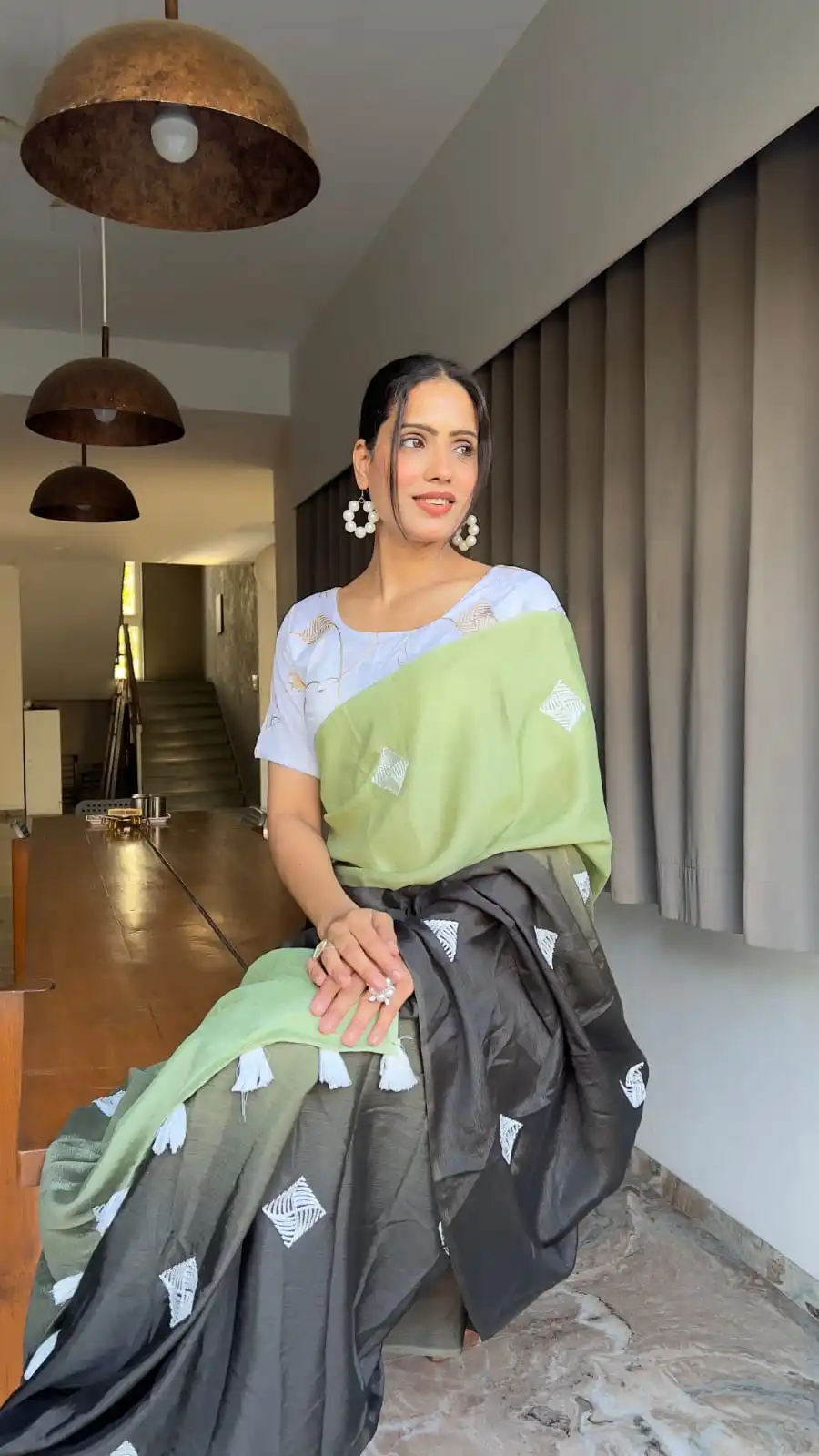 Pure Chinon Chiffon Saree With Exquisite Embroidery Malbari Silk Blouse Elegant Ethnic Choli Traditional Lehenga Style