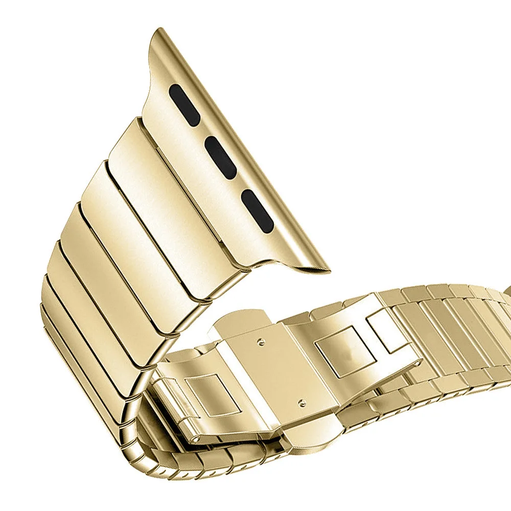Stainless Steel Watch Band with Butterfly Buckle for iWatch (38mm, 45mm, 49mm) - Compatible with Series 4/5/6/7/9/Ultra