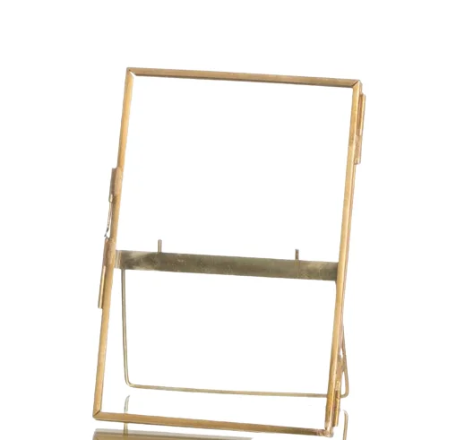 Handmade Frames With Glass Material Newly Launched Dining Room Bedroom Brass Metal Table Decor Photo Frame