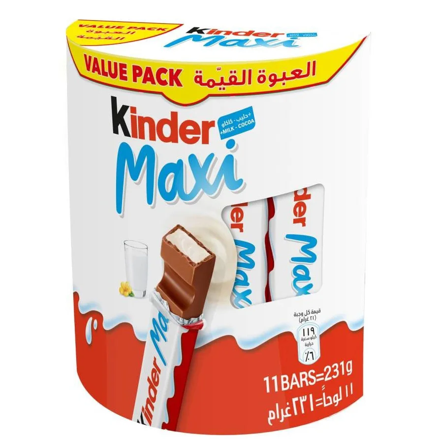 kind-er Chocolate Maxi Milk Chocolate Bars with Cream Filling - (Pack of 36) 21g Buy at a good price Wholesale  Direct  Supplier