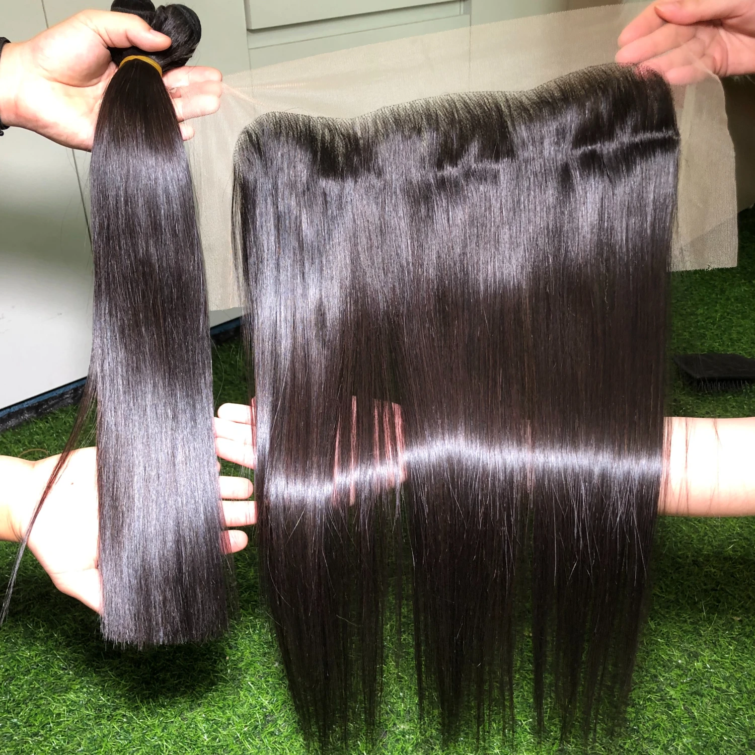 Оптовая продажа супер двойные натянутые вьетнамские Прямые Человеческие волосы для наращивания 100% человеческие Вьетнам