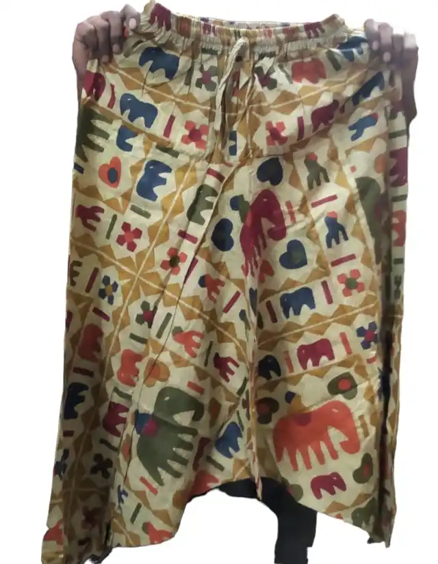 Cotton Fabric Harem Yoga Afghani Ali baba-Trouser for Casual Use Available at Export Price from India GM-180623M