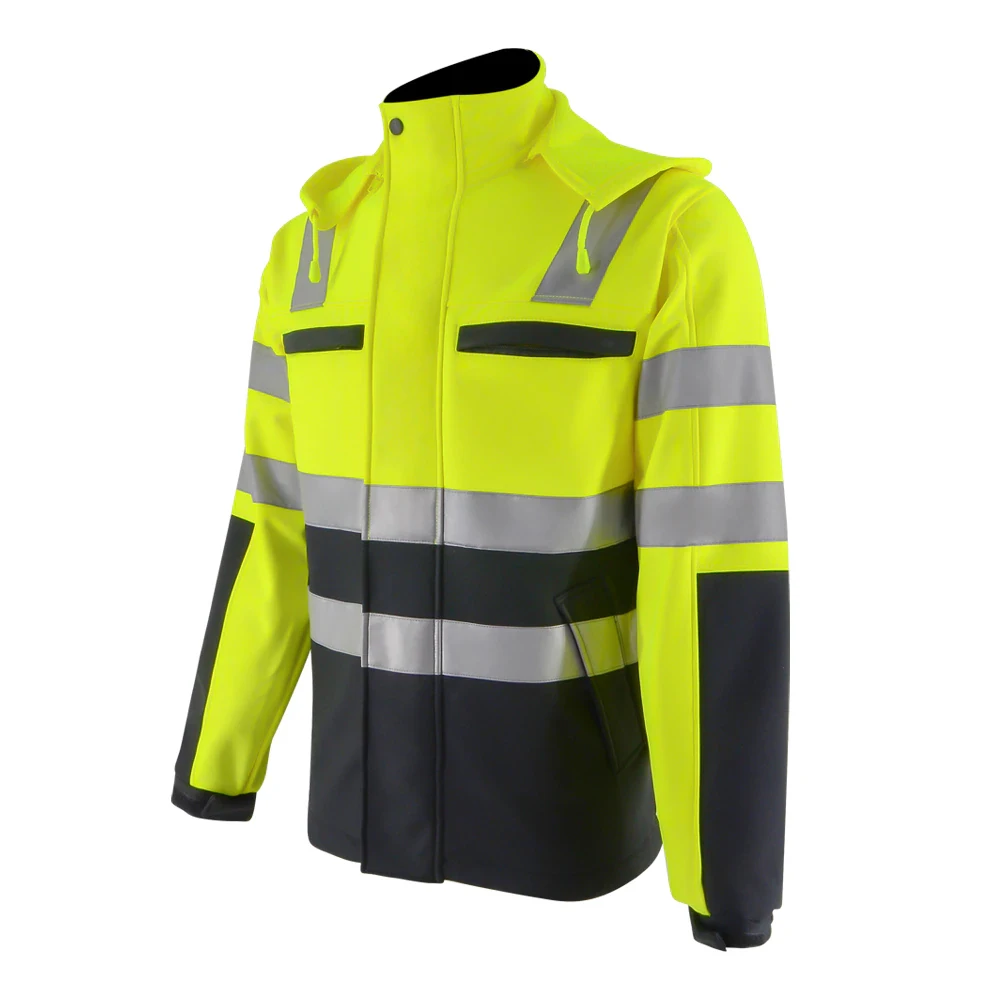 Hi Vis Reflective Safety Work Wear Jacket Winter Safety Jacket Custom logo Printing 3m Reflective Construction Safety Jackets