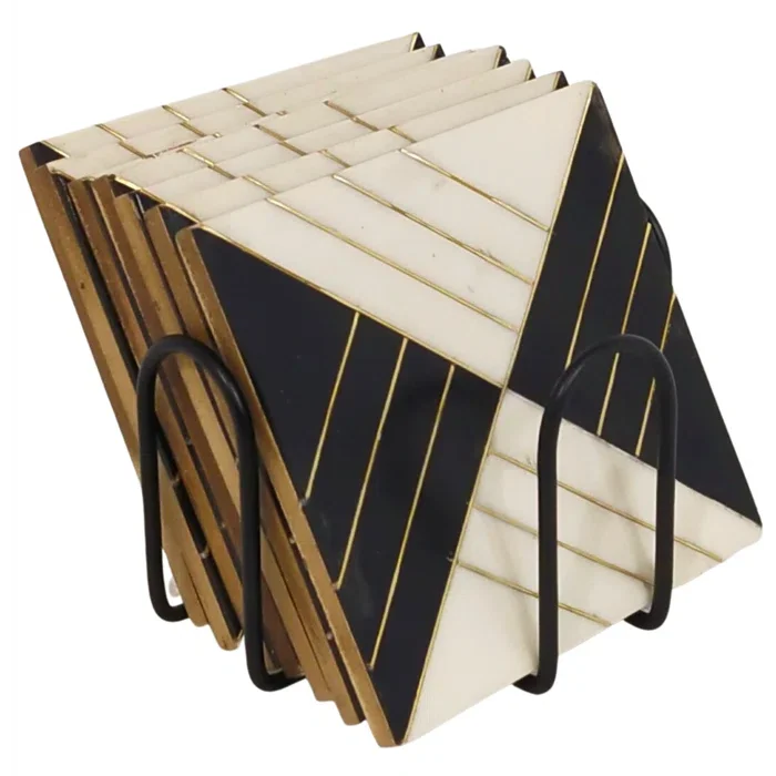 Luxury Tabletop Tea and Coffee Organizer Most Selling Epoxy Resin Coasters from Indian Supplier for Craft Mold Use