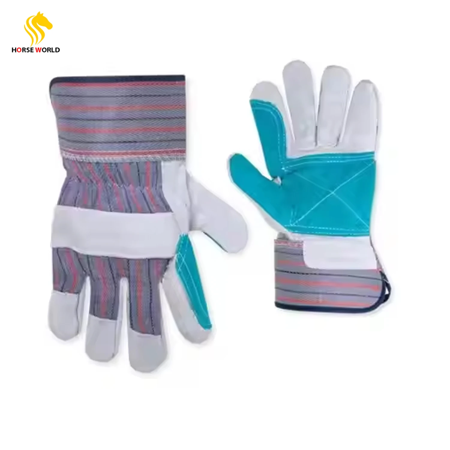 Hot sale Personal Protective Equipment cow split leather safety 707 working gloves Leather gloves from Pakistan