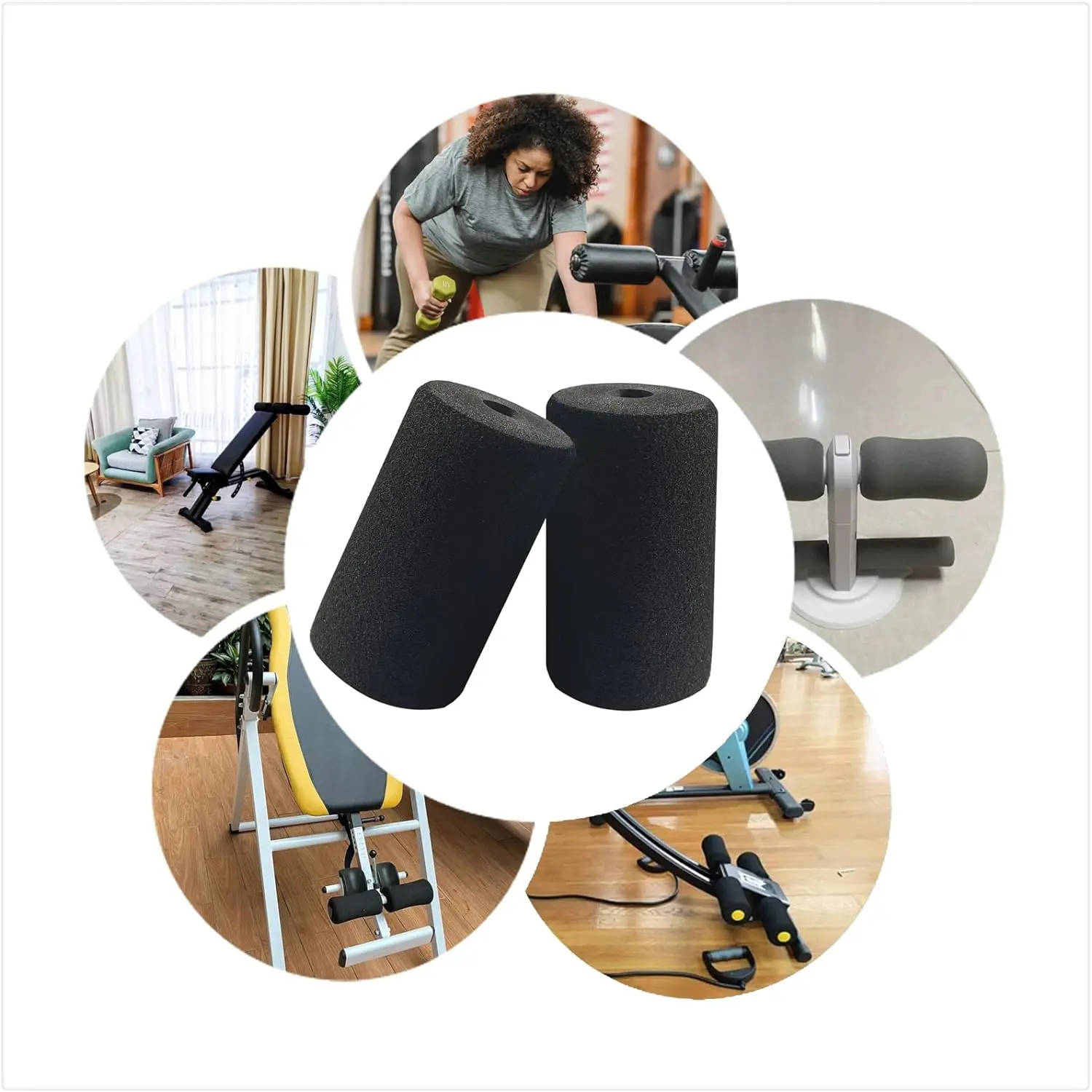 Protective Pads Cushion for Exercise Equipment, Soft Foam Rollers Pad for Workout Machine-Sit Ups, Barbell Bench