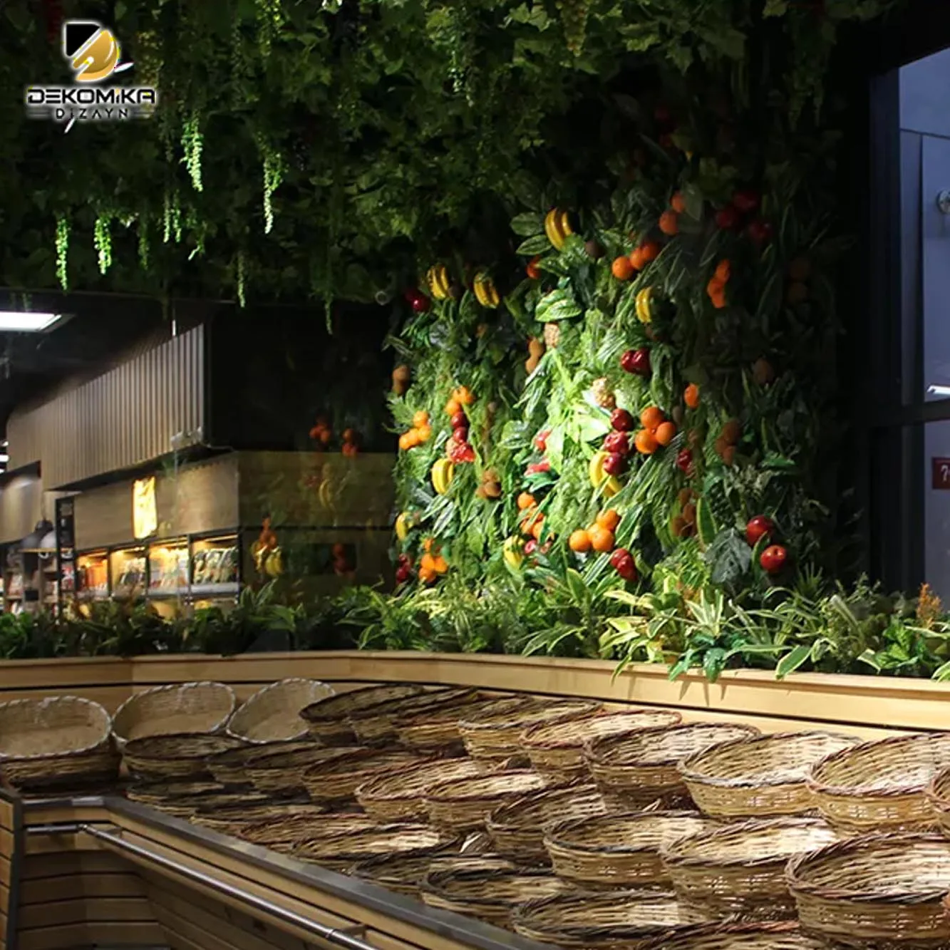 Flower Bed for Interior Design in Supermarkets, Charcuterie 4, Cafe & Restaurants | OEM High Quality Wood Design Best Price