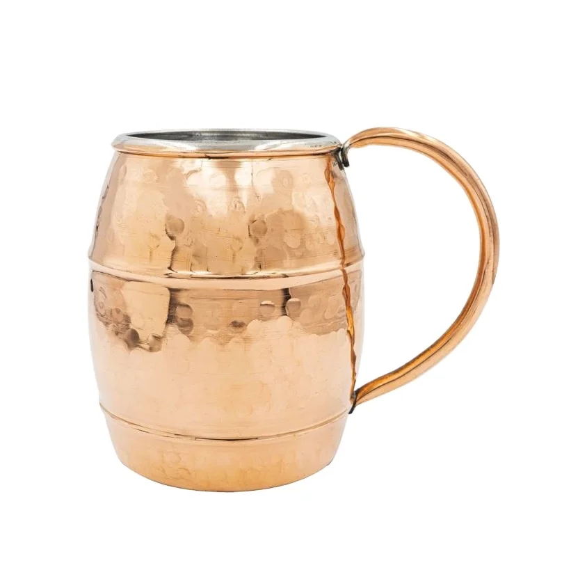 Custom Hot Sell Beer Cocktail Moscow mule cups party cup hammer copper plated stainless steel Mugs for restaurant Handmade India
