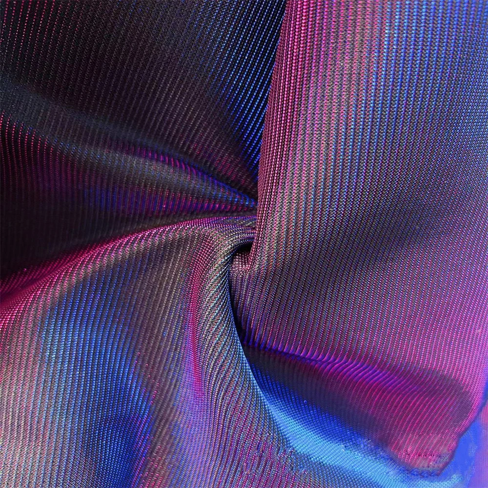 Manufacture Blue Glitter Swimwear Metallic Strech Turkey Multicolor Custom Shiny Polyester Spandex wrinkled Lurex Fabric