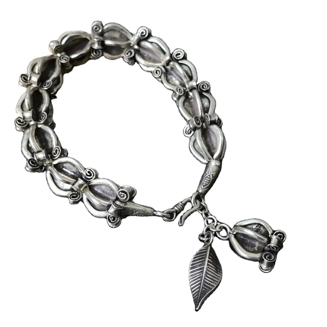 Real silver bracelet Ton rak design thai garland quality work thai craftsmanship thai bangle