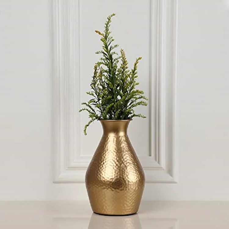 Affordable Price Flower Pot Shiny Polished For Rooms Corners Decoration Handmade Vessel Pot Standard Metal Pot