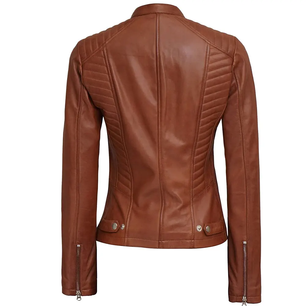 New Arrivals Slim Fit Ladies Biker Style Women Leather Jackets Hot Sale Plus Size Women Fashion Leather Jackets