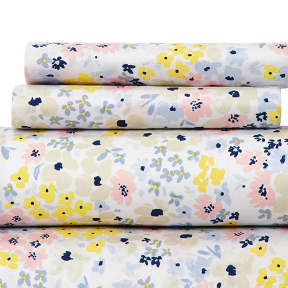 Custom Printing Comforter Queen Set Bed Sheet Best Quality 100% Polyester Fabric Bedsheet 4pc Bedding Set