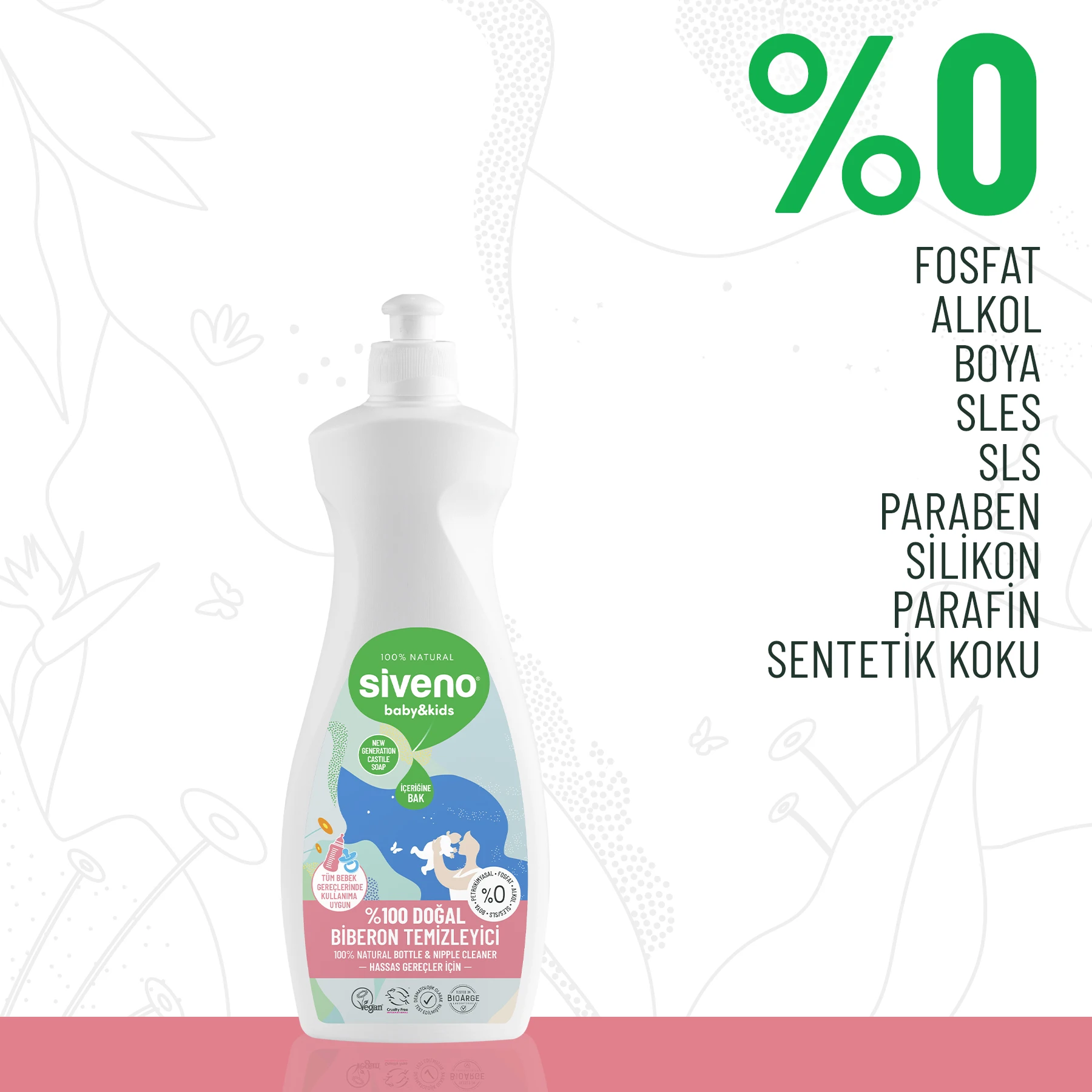 100% NATURAL ORGANIC BABY NATURAL BOTTLE & DISH SOAP SUITABLE FOR DELICATE SUPPLIES Natural Baby Bottle Cleaner PRIVATE LABEL