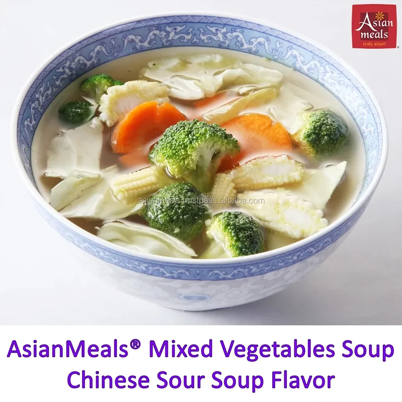 Best Selling Price Malaysia Halal Instant Mixed Vegetables Soup with Well-balance Freshness Sour Flavor