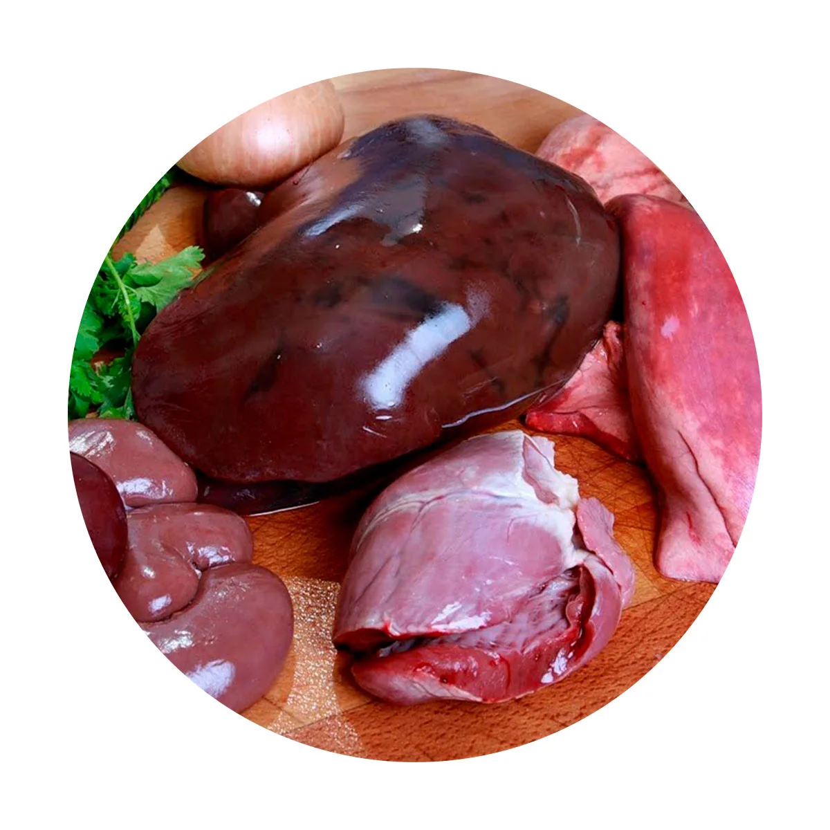 The insides of small cattle