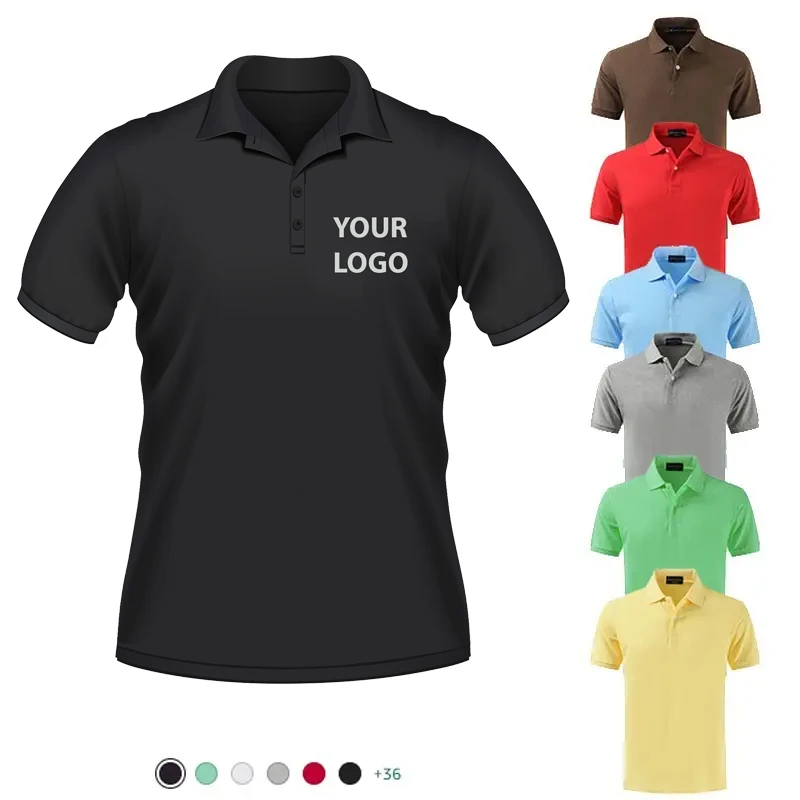 High quality Custom Polo Shirts Breathable Blank Embroidered Printed Plain Golf 100% Cotton Unisex Polo Shirts