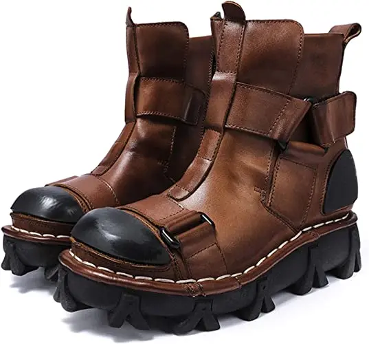 Мужские мотоциклетные и боевые ботинки из натуральной кожи мужские для верховой езды оптовая продажа Мужская мотоциклетная обувь нового дизайна