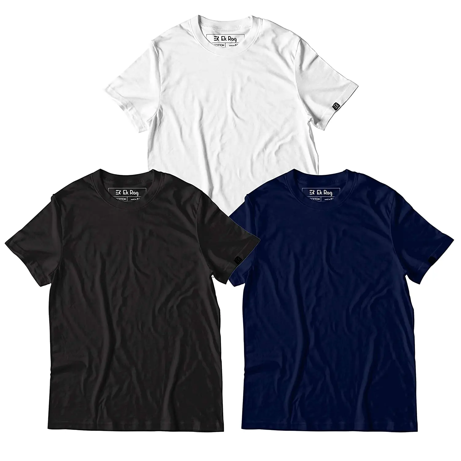 Wholesale Solid T-shirts for Men - 100% Cotton Fabric with Custom Logo Printing Options from a Leading Factory Exporter