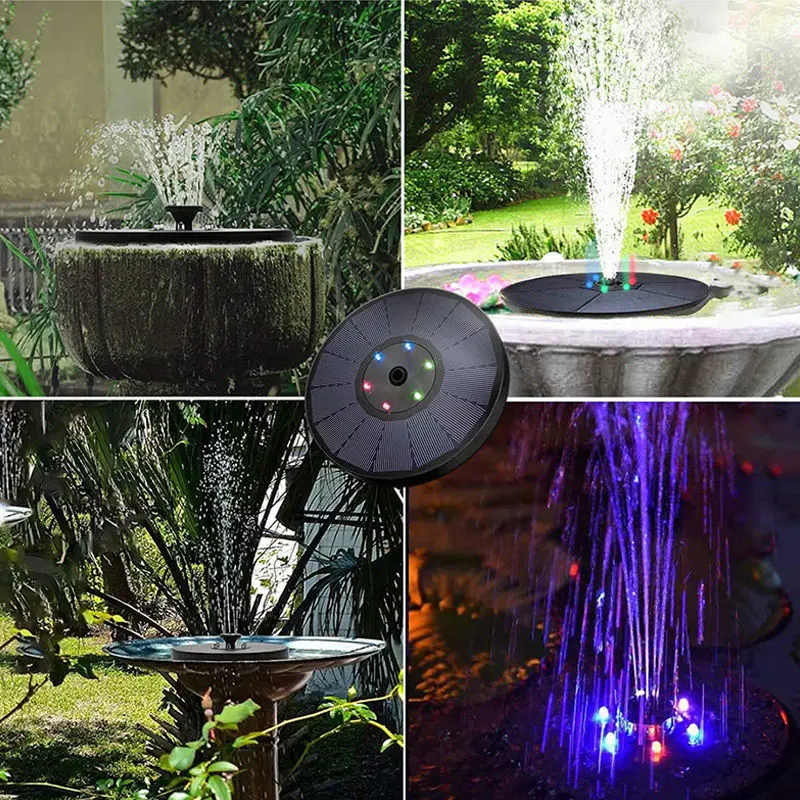 3.5W Landscape Floating Bird Bath Floating Solar Submersible LED Light Pond Water Fountains Pump Power Outdoor Garden For Home