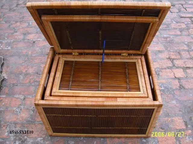 Natural Bamboo Laundry Basket With Fabric Bag In Bedroom Closet Laundry By Vitrapro