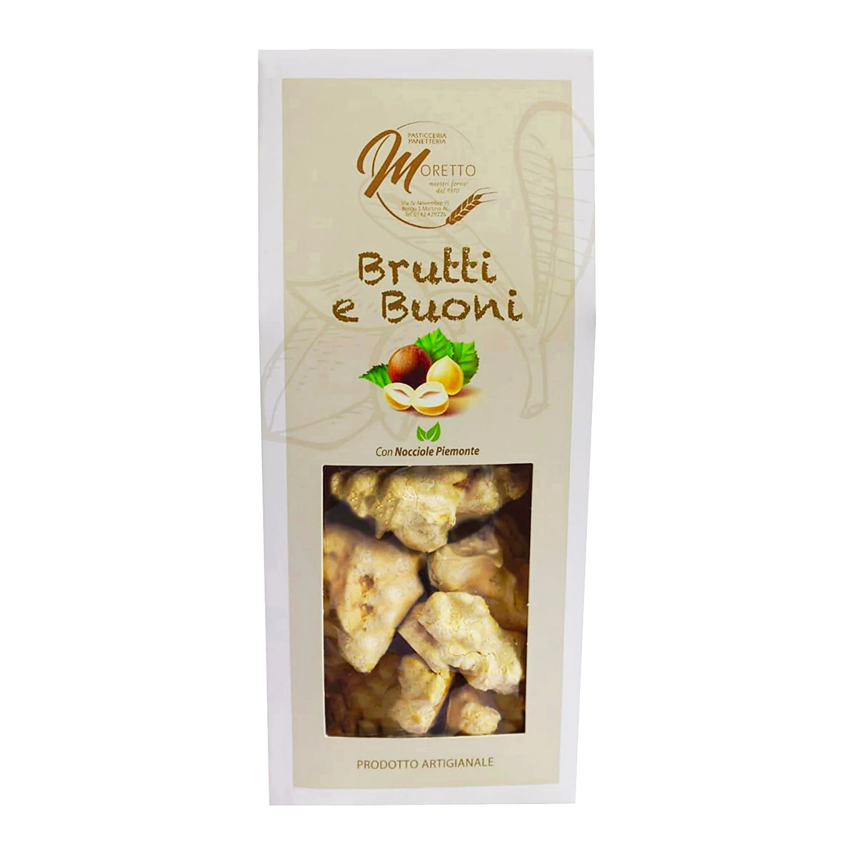 Almond and Hazelnut Biscuits Made in Italy Top Quality 200 gr Panificio Moretto