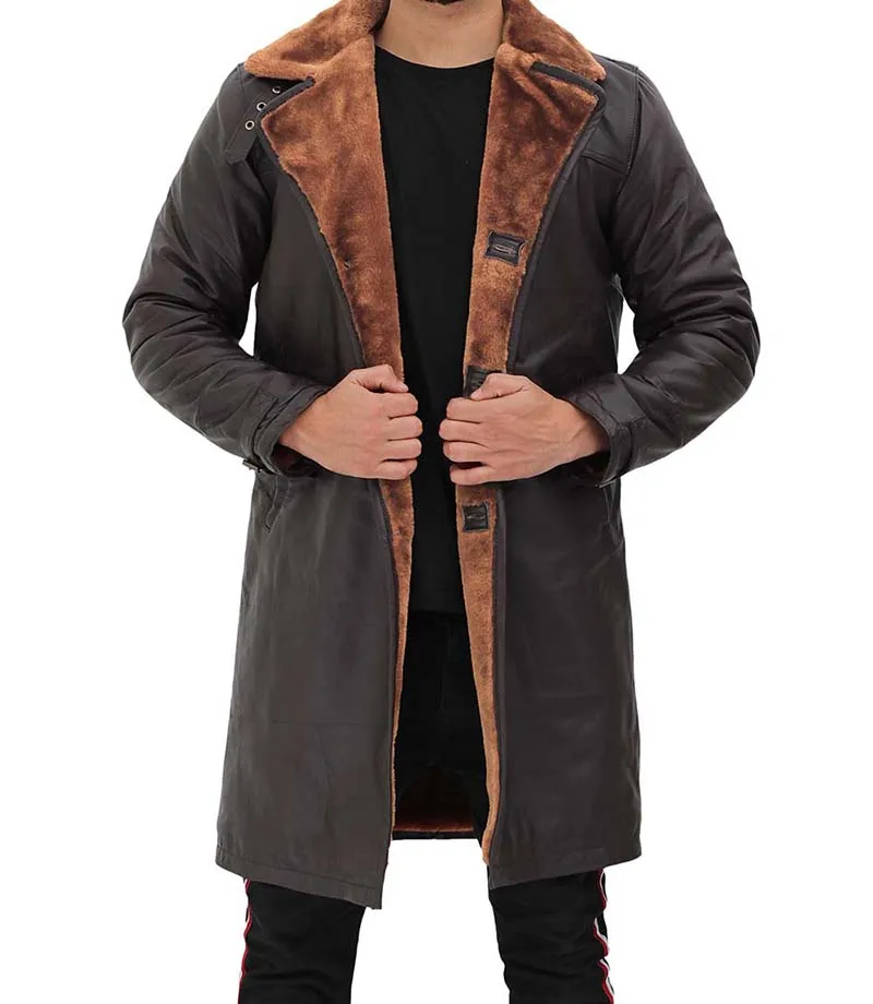 OEM service various color range cow hide made long coats Best quality factory direct supply leather long jackets