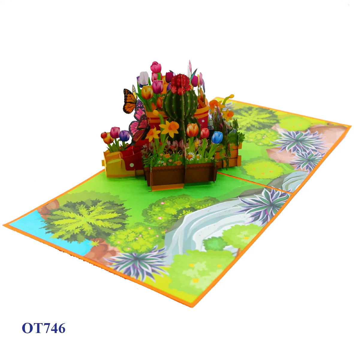 Novelty Elegant Flower Happy Mothers Day Card Custom Print Paper Handmade Folded 3D Pop Up Greeting Cards Made In Vietnam