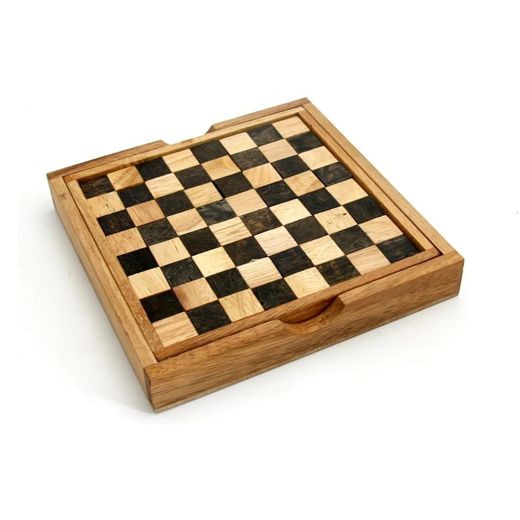Unique Design Excellent Quality Hot Selling Kids and Adult Play Pentominoes Wooden Chess Puzzle Game (Black-White)