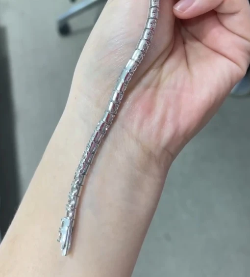 Top Design Custom Jewelry CVD DEF VS up  Lab Grown Diamonds 18K Real Gold 30 Pointer 6.5in Tennis Bracelet