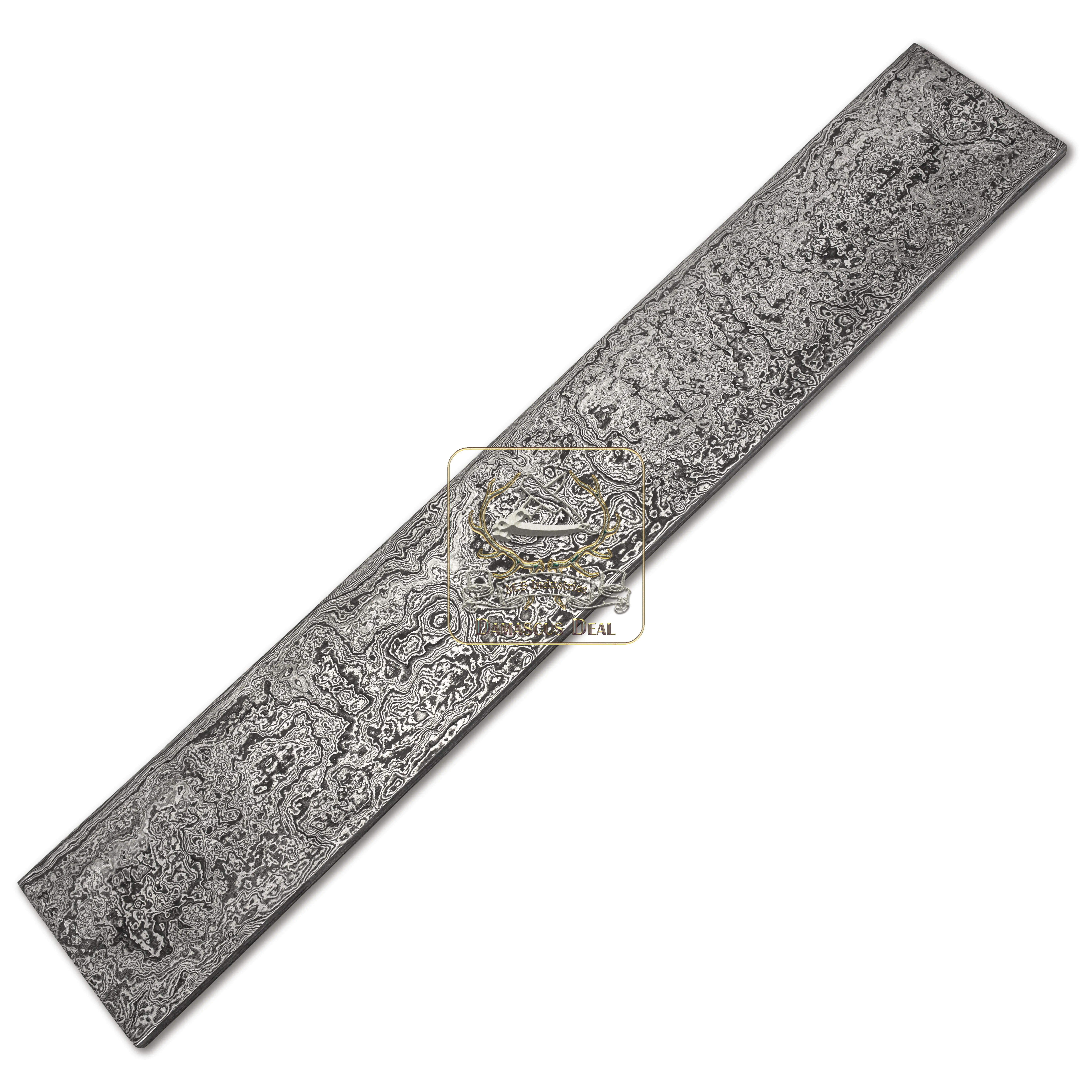 Damascus Steel Billet Random Pattern DD-Random-503 for Knife Making Hand Forged Carbon Steel Hardness 58-62 HRC Billet