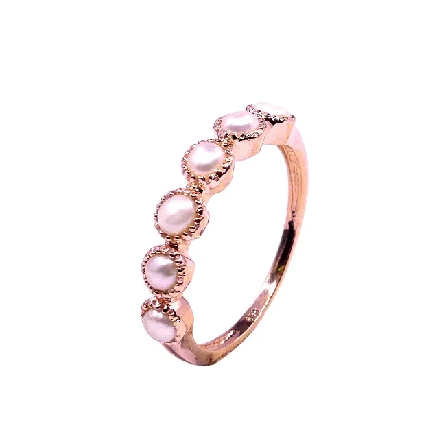 14K Pure Gold Fashionable and Adjustable Pearl Precious Gemstones Rings. Beautiful, Trendy and Charm Pearl Diamond Rings.