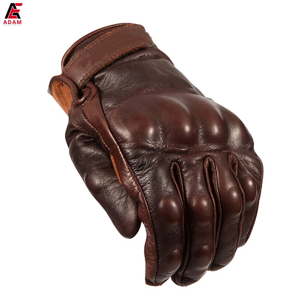 Real Goat Leather gloves with palm grip panel, memory foam knuckles and reinforced inserts affordable prices