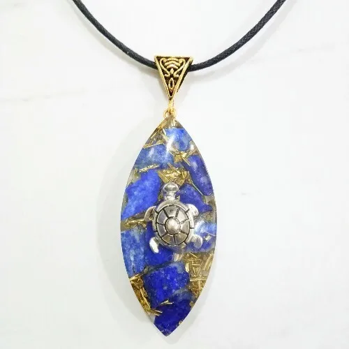 Top Selling Natural Stone Lapis Lazuli Orgone Crystal Pendant Healing Reiki Logo Crafts